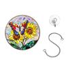 Stained Glass Window Hanging Ornament Colorful Acrylic Suncatcher Panel with Chain