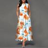 2025 New Fashion Trend Dresses Spring Summer Printed Waist Dresses Fashion Women's
