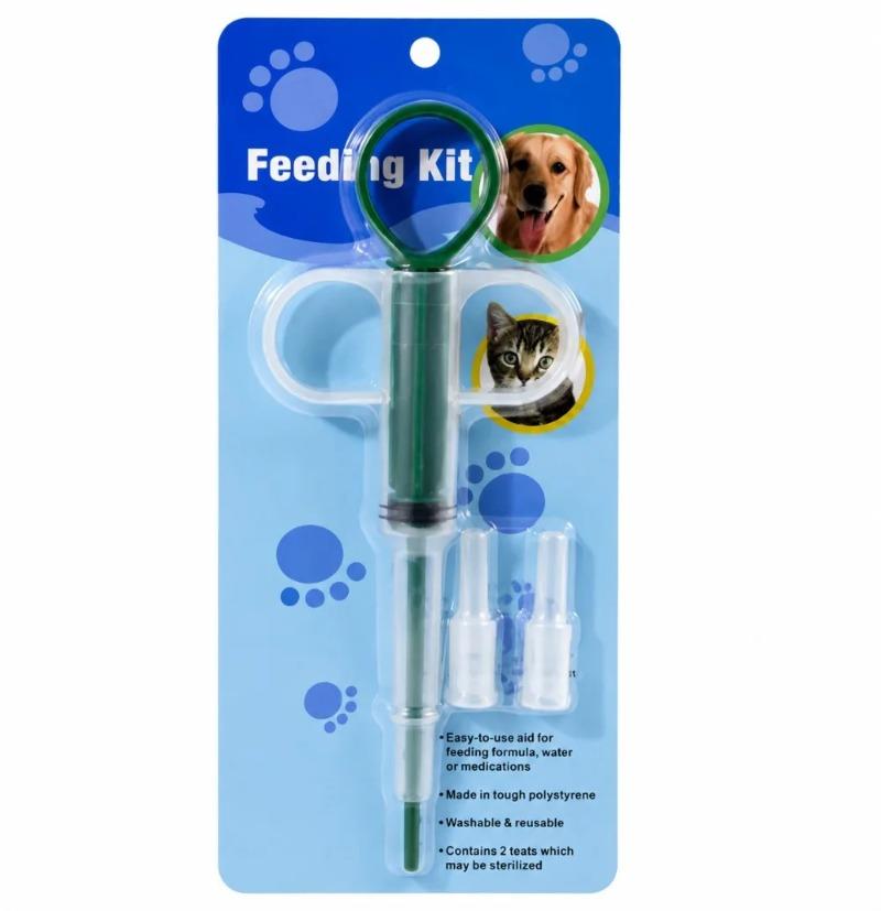 Pet Pill Gun Medicine Feeder Syringe Tablet Push Dispenser for Dog Cat Kitten Puppy Water Milk Feeding Care Kit Accessory Tool