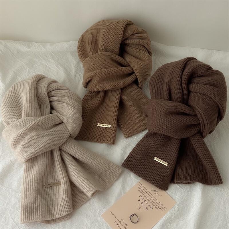 Jumaomao Chic Solid Knit Winter Scarf