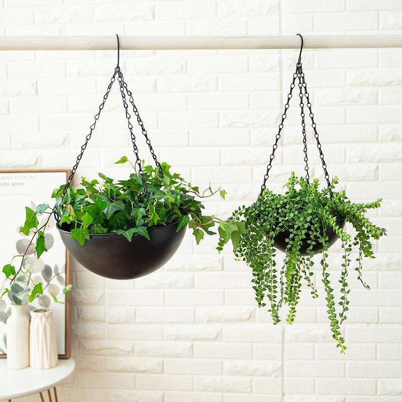 Iron Hanging Flower Pot for Hydroponic and Succulent Plants, European Garden Decoration