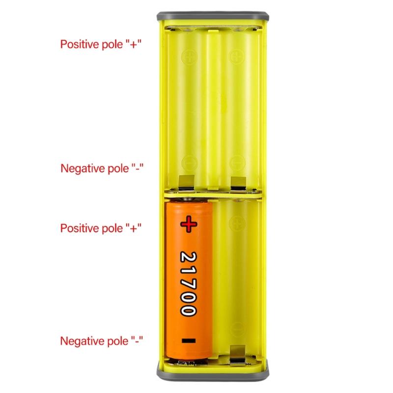 For 21700 Battery Storage Box USB C Quick INstalls Case Transparent Enclosure 4 Cell Holder Not Need Welding