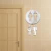 WC Decor Bathroom Door Toilet Wall Stickers Woman & Man Mirror Surface Decal Washroom Sign Poster