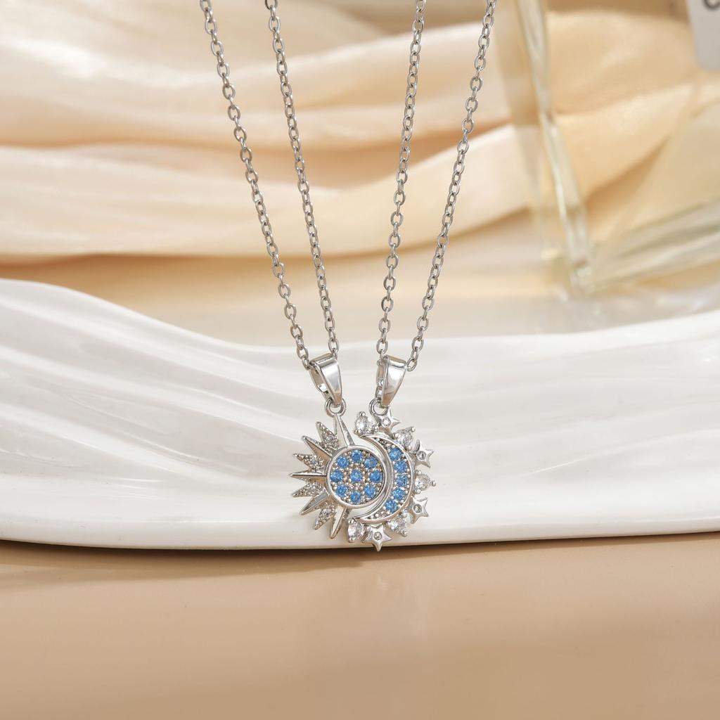 LATS Nova Corrente Magnética de Aço Inoxidável Colar de Casal Moda para Homens e Mulheres Presentes para Melhores Amigos Joias Tendência