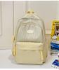 Schoolbag Sweet Japanese Literary Plaid Backpack Korean Version Middle and High School Student Computer School Bag Casual Lightweight Versatile 