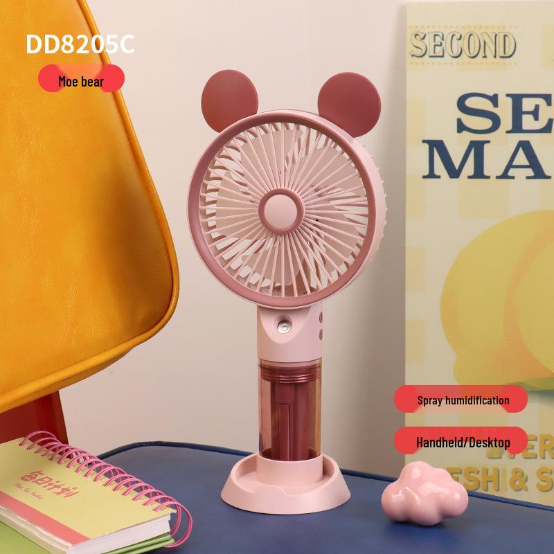 Portable USB Charging Silent Desk Fan with Phone Holder Box with USB Charging Cable