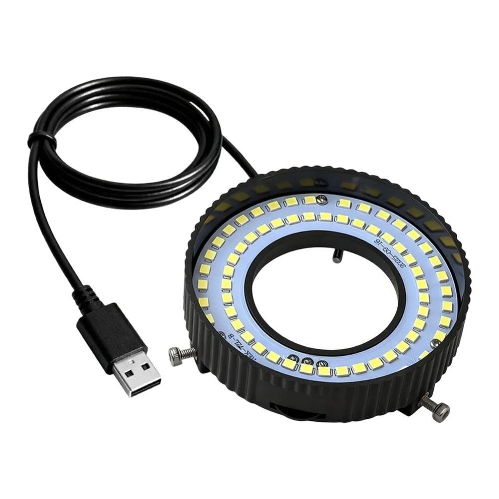 USB Powered Microscope Lamp White LED Microscope Ring Light Industry Microscope