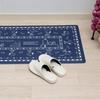 Senko Snoopy Bandana Wipeable PVC Kitchen Mat, Approximately 45 x 120 cm, Blue, Character Snoopy 72067