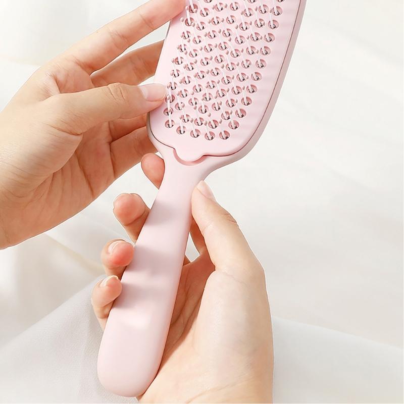 Soft Bristles Hair Comb for Scalp Massaging and Styling Curly Detangler Hairbrush Suitable for Travel and Home Use