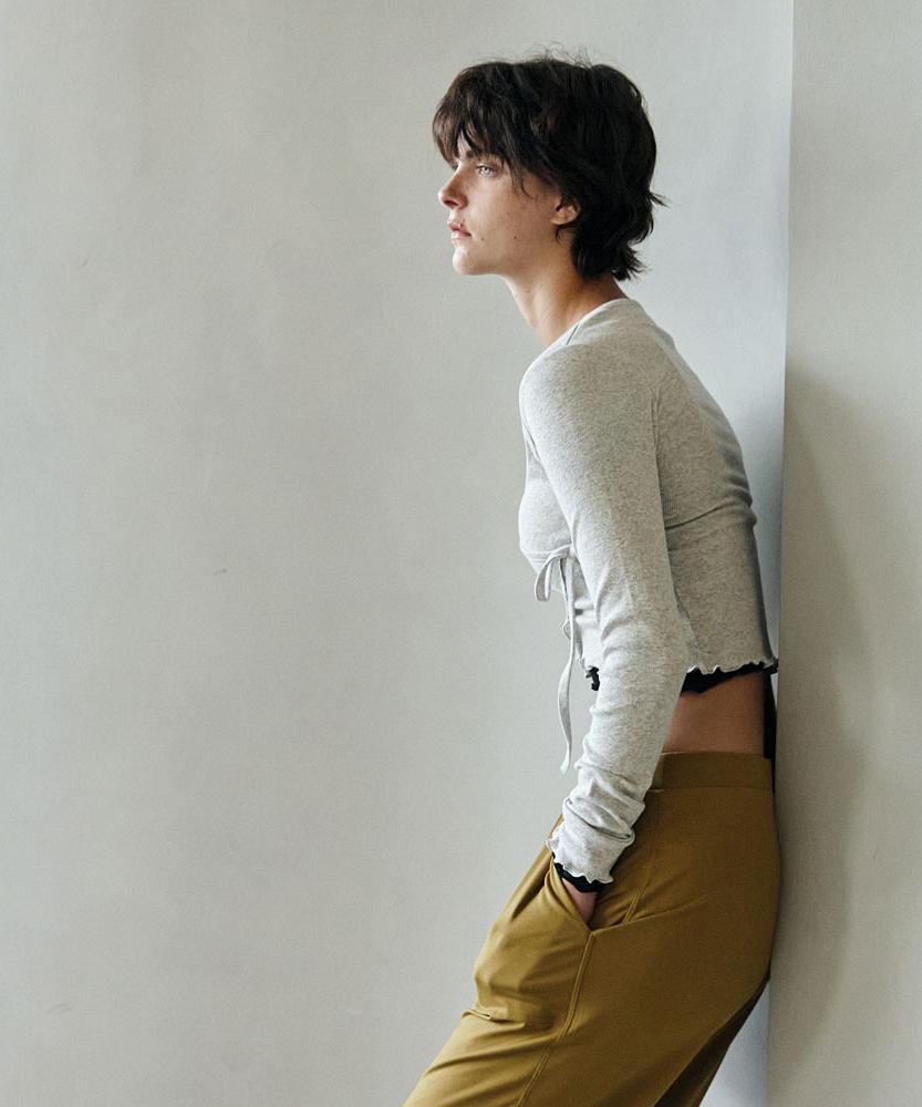 Debiweeo New Wave Wrap Long Sleeve Devi-T0114-Melange Grey