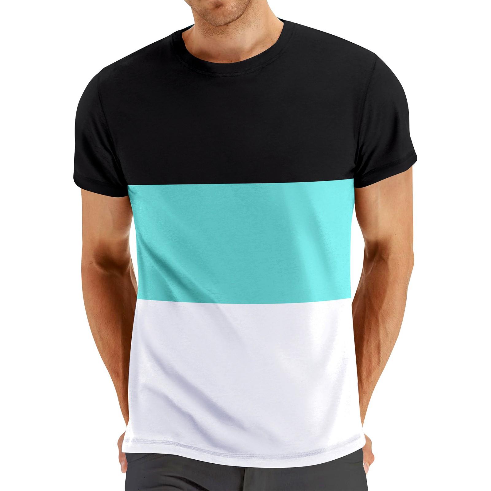 

Men s T-shirts Graphic Printing Street Casual Short Sleeve Printed Clothing XL циан