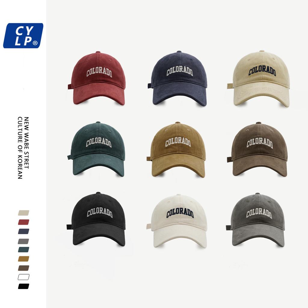 Hat female autumn and winter couple street letter embroidery baseball cap cap male