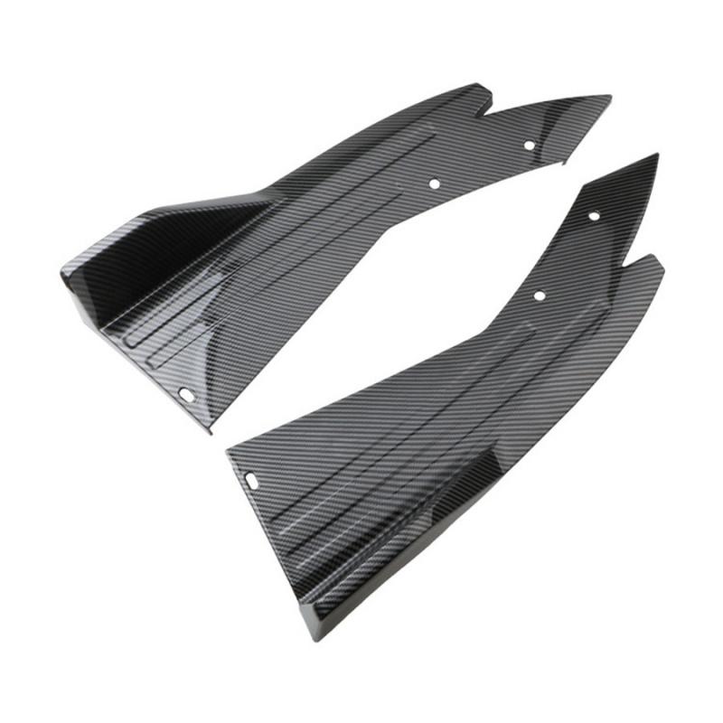 2X Car Rear Bumper Lip Side Splitter Diffuser Spoiler Body Kit Carbon Fiber Look