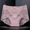 Antibacterial Seamless Mid-Waist Lace Panties
