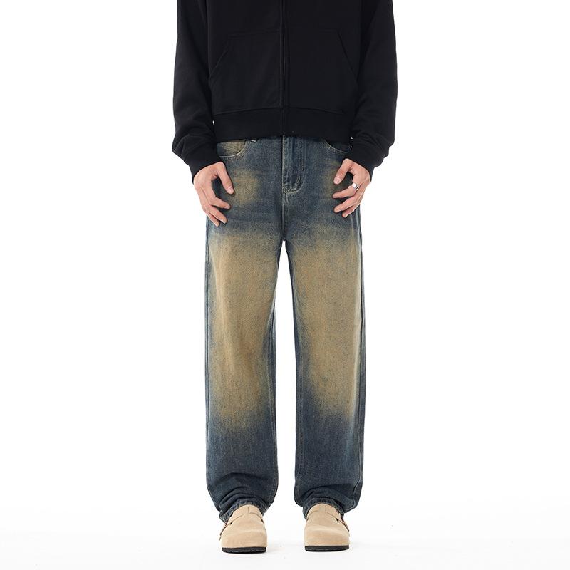 

Хай-стрит Старые джинсы Мужские Свободные Прямые Большого размера Выстиранные брюки 40