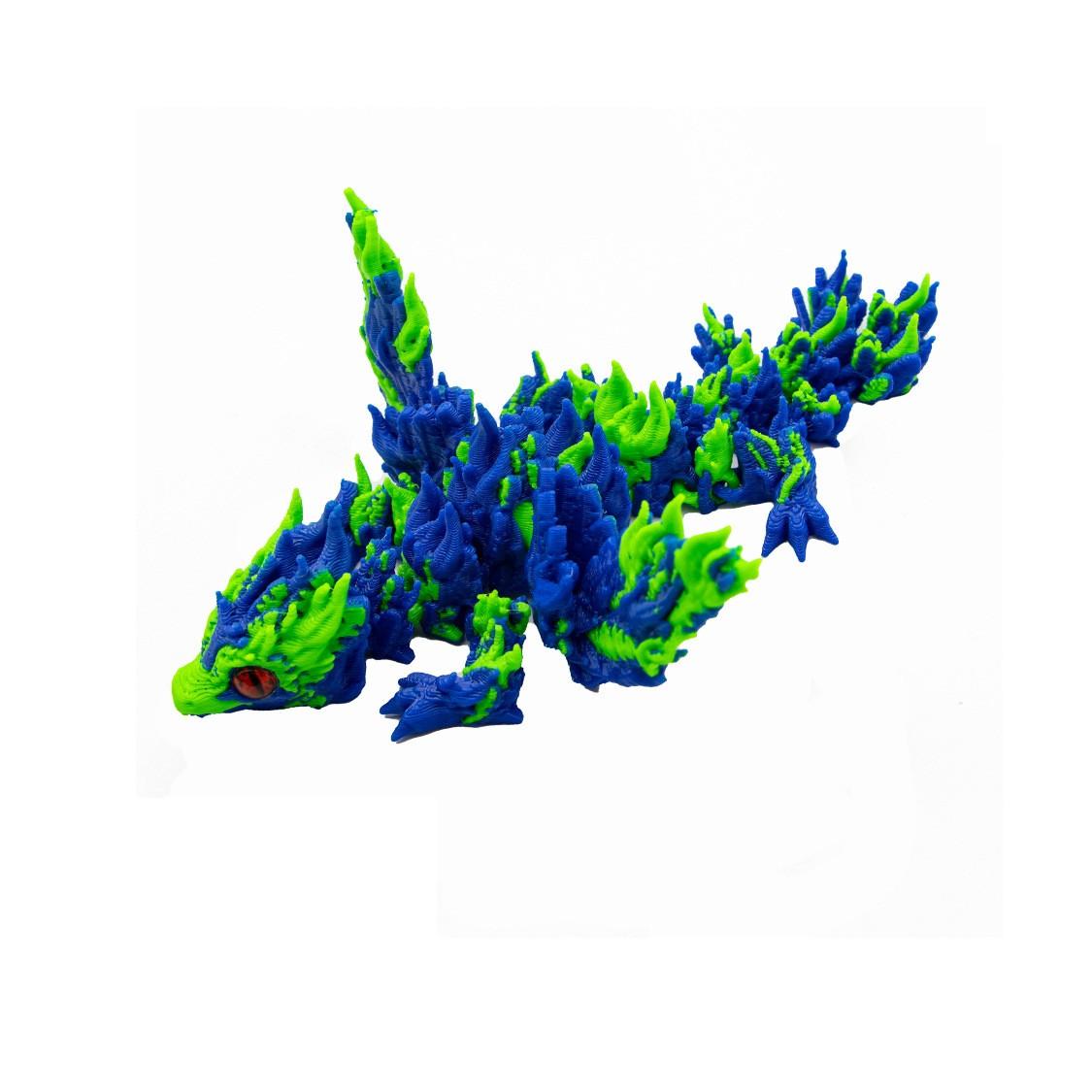 

3D-печатный дракон 3D-печатный шарнирный кристаллический дракон игрушка для взрослых и детей игрушки таинственный дракон One Size синий