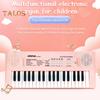 Kids Electronic Piano Keyboard Toy with Microphone 37 Keys Multi-function Musical Instrument Toy Toddlers Boys Girls USB Battery Powered Educational