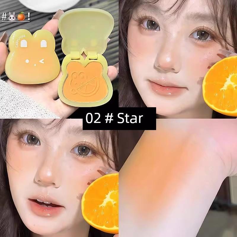 Ins-Style Blush Cream Egg Yolk High-Saturation Yellow Eyeshadow All-In-One Spring Colorful Lemon Ginger Yellow Blush Palette
