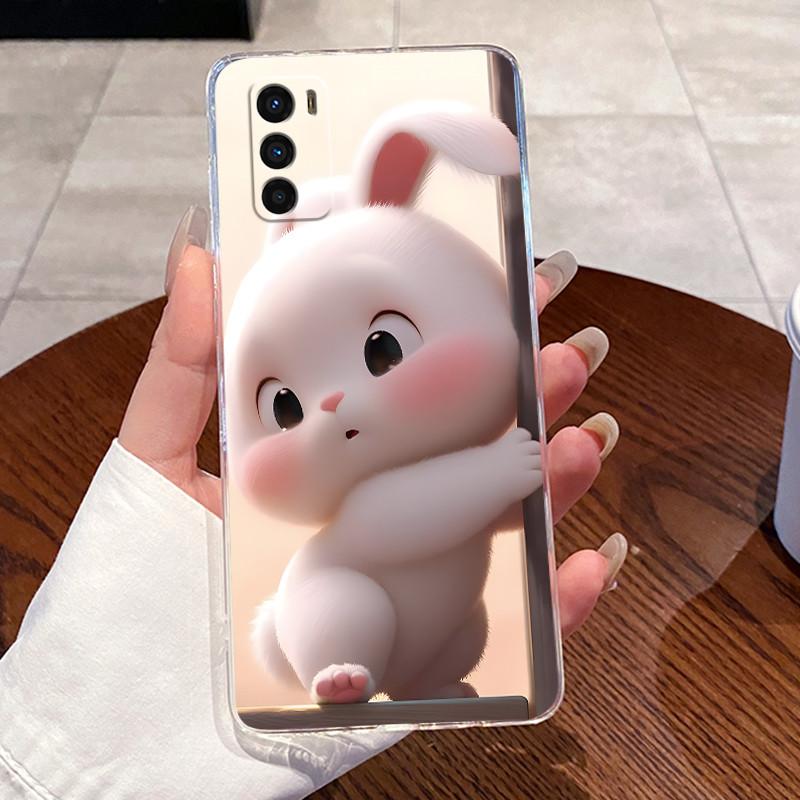 Jelly Casing For Motorola Moto G42 G52 G82 G71S Fundas Clear Silicone Soft TPU Back Cover Cute Cat Rabbit Heart Protective Case