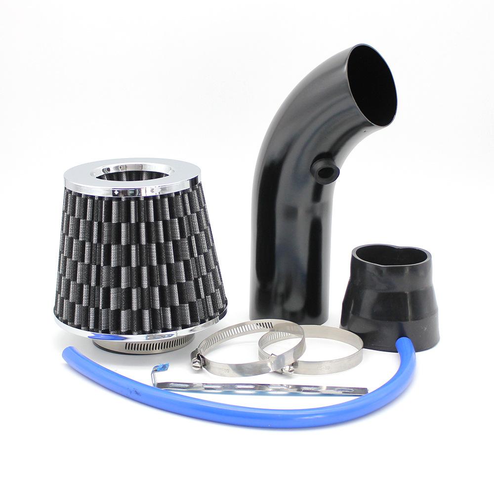 76mm Universal Car Racing Cold Air Intake System Turbo Induction Pipe Tube Kit Cone High Flow Performace Air Filter Inlet
