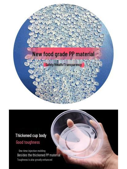 Disposable Transparent Food-Grade Round Takeaway Box for Salad, Bento, or Rice - High Temperature Resistant