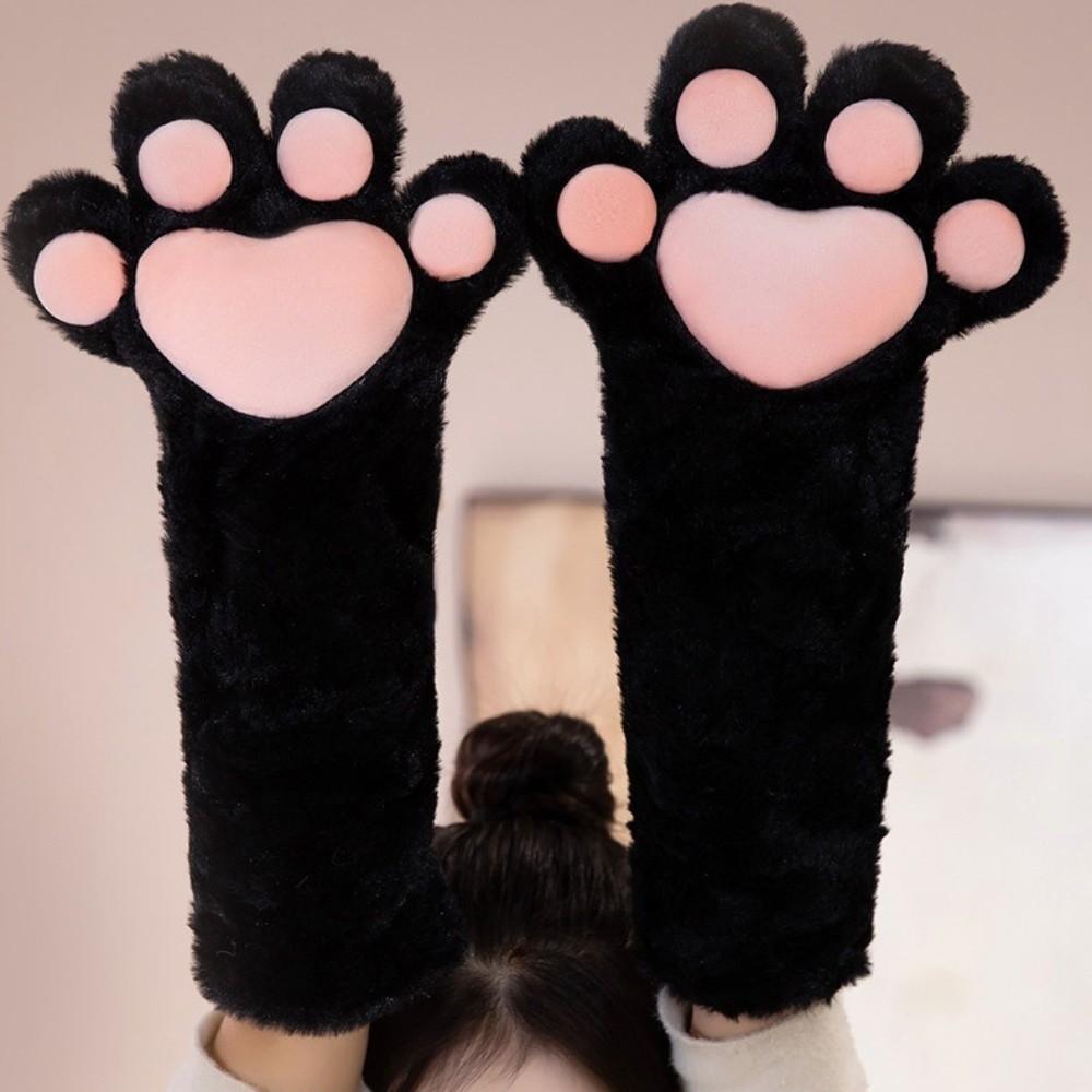 Thicken Plush Cat Paw Gloves Cartoon Cat Claw Mittens Kawaii Cosplay Costume Gloves Club