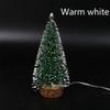 1pc LED Light Mini Artificial Christmas Trees Decorations  Festival Tabletop Miniature Snow Frost Xmas Tree Decor 4Sizes