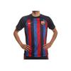 Nike Striped Letter Logo Print Short-Sleeve Football Jersey Fan Edition 2022-23 Season Barcelona Home Men Sports Jersey Deep-Blue DM1840-452