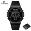NAVIFORCE Digital Watch for Men Boy Waterproof Silicone Strap LCD Dial Luminous Countdown Boy Men's Sports Multifunctional Watch NF7117