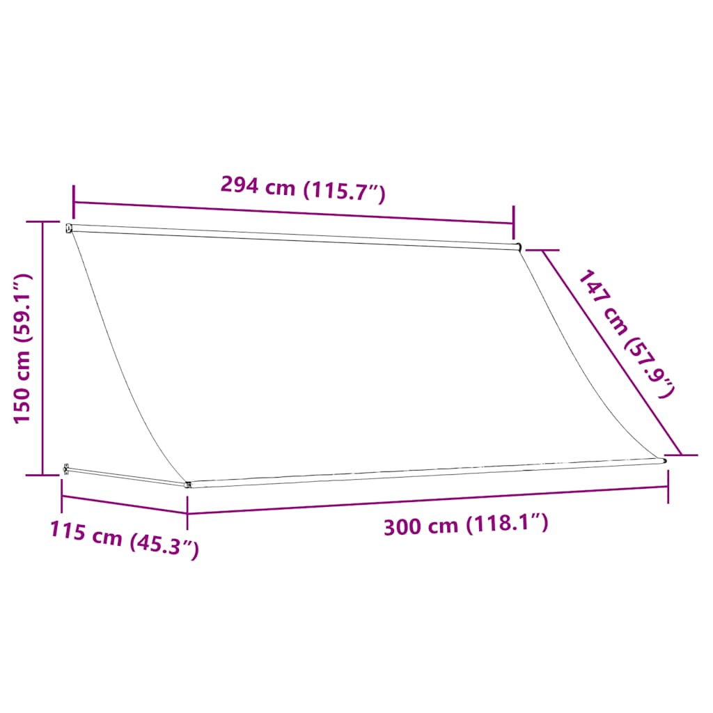 Retractable Awning 300*150 Cm Cream