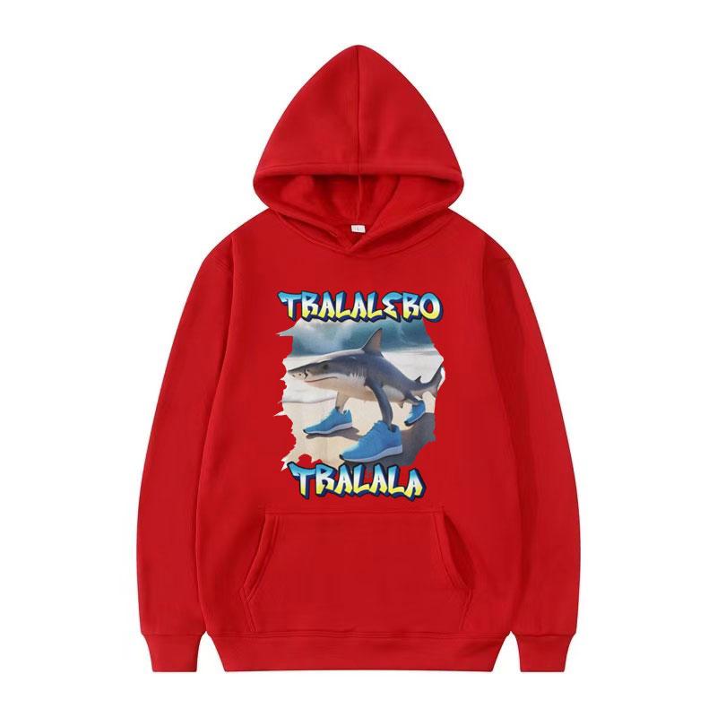 Tralalero Tralala Funny Shark Meme Hoodie Tops Men Women's Fashion Hip Hop Oversized Hoodies Male Casual Long Sleeve Sweatshirts