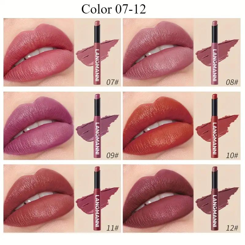New Rotating Velvet Matte Lipstick Long Lasting Waterproof Lipstick Non-Stick Cup Lip Stain Tint Cosmetics Pencil Liner Makeup