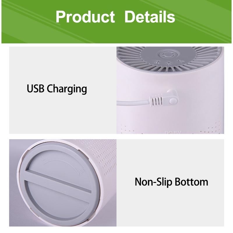 Oczyszczacz Powietrza Samochodowy 0,5 W Elektryczny Odświeżacz Powietrza USB Mini Oczyszczacz Powietrza HEPA Jonizator Powietrza Pojazdu Filtr Bakteriobójczy Dezynfekcja Czysty Pokój