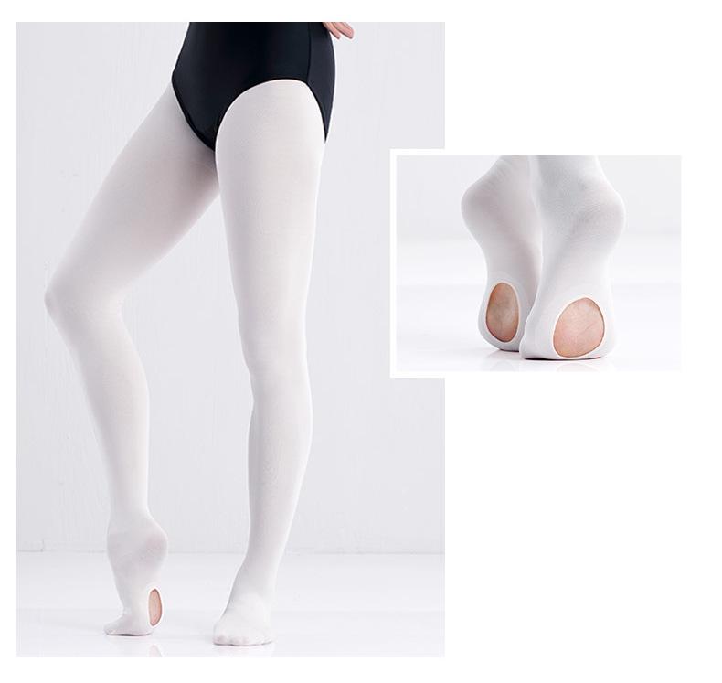 Șosete de Balet Peste Genunchi pentru Fete - Colanți Subțiri de Vară Albi cu Găuri