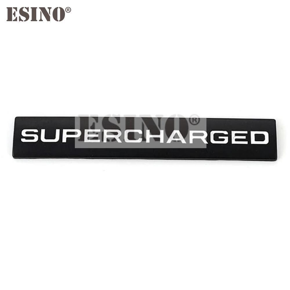 Car Styling Supercharged Logo 3D Metal Chrome Zinc Alloy Emblem Badge Decal Auto Accessory for Land Rover Ranger Rover XS4