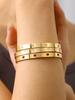 Light Luxury Simple 18k Gold Plated Stainless Steel Star, Sun, Heart with Zirconia Bracelet, Women's Carabiner Bracelet