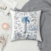 South Carolina Blue White Square Pillowcase Polyester Linen Velvet Creative Zip Decorative Throw Pillow Case Car Cushion Cover