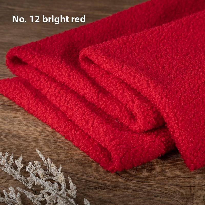 Teddy Plush Fabric Elasticity Soft By The Meter for Toys Pet Nest Cushion Handmade DIY Sewing Faux Lamb Fur Cloth Beige White