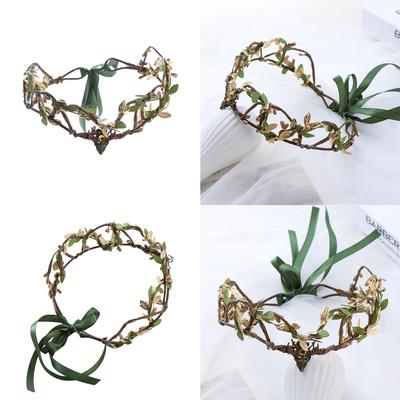 Fascia per Capelli a Forma di Foglia Stile Naturale per Sposa Cerchietto Etnico Regolabile Accessori per Capelli Festa Nuziale Sposa