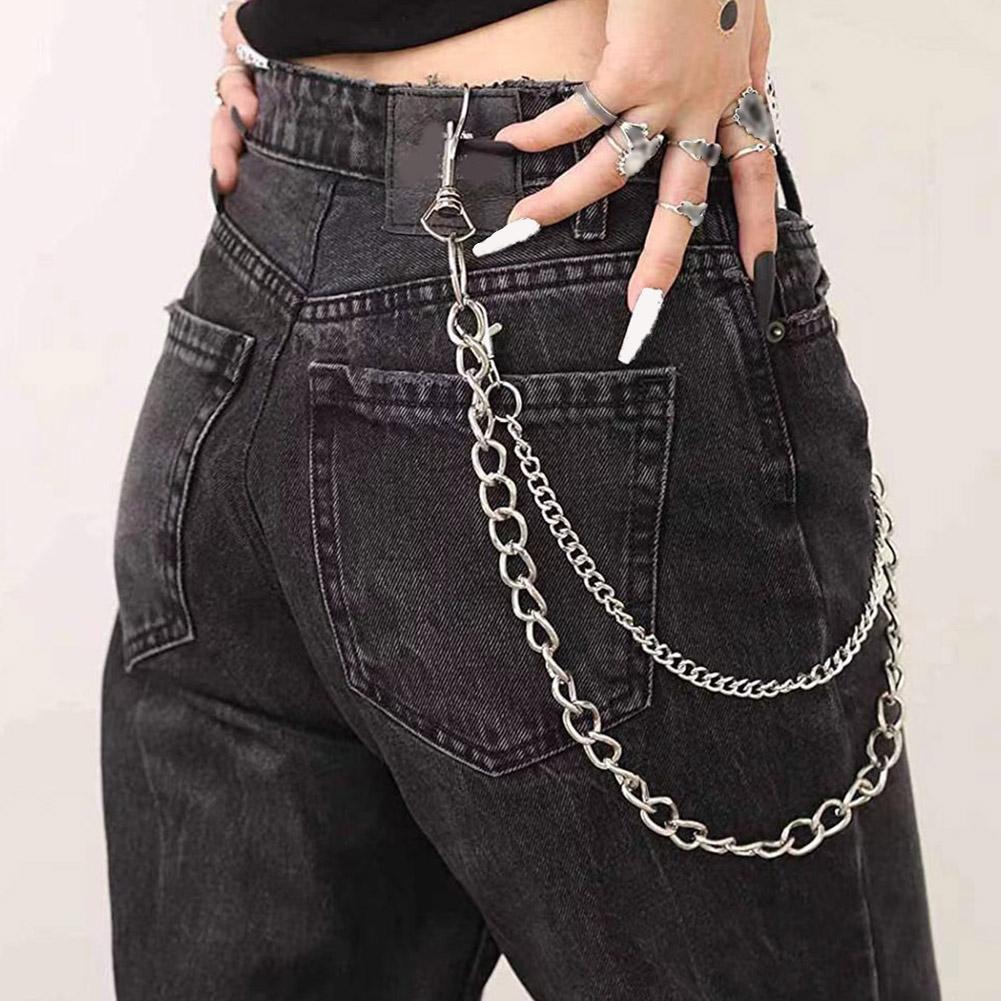 Fashion Punk Hip-hop Waist Chain Simple Pants Layered Accessories Chain Clothing C8O3