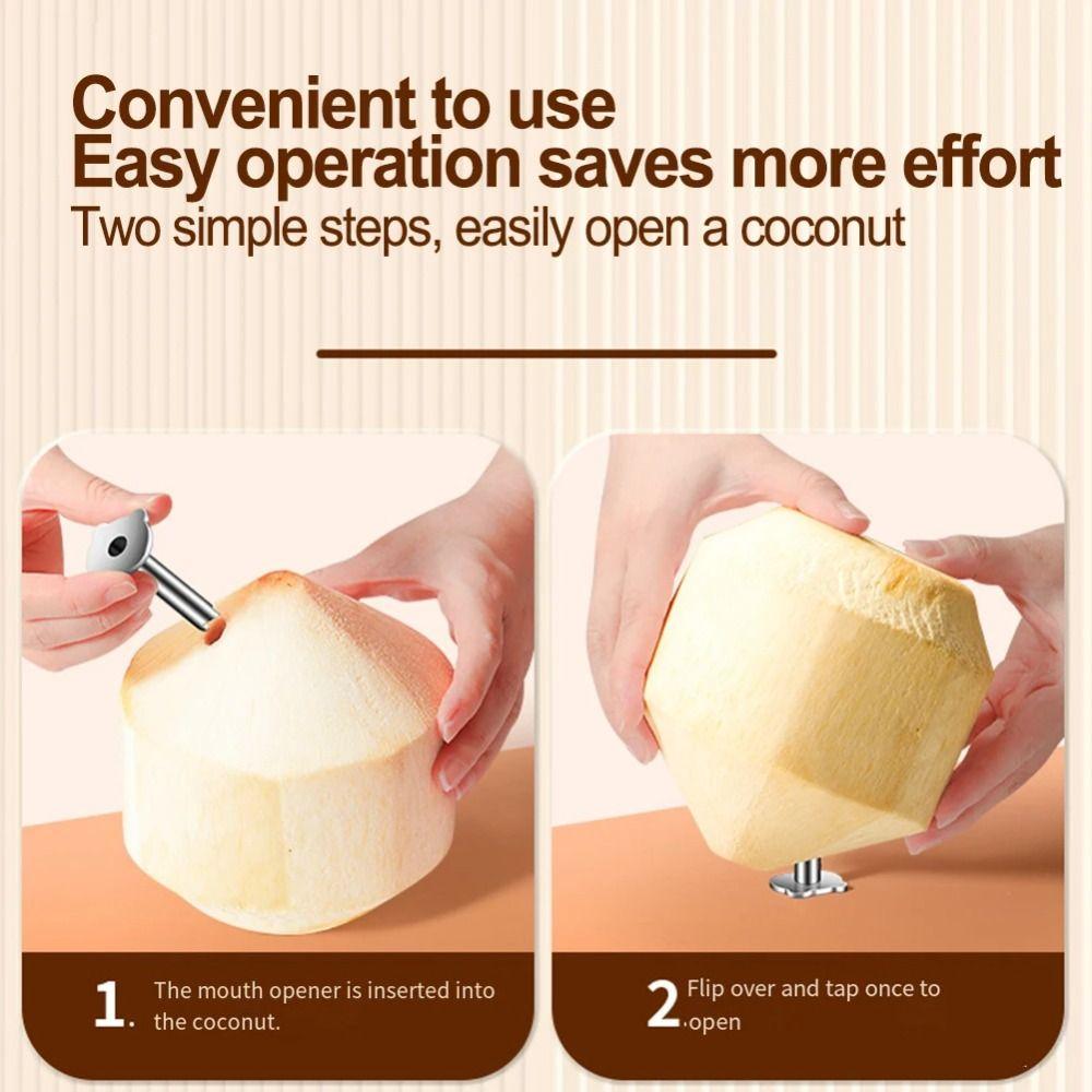 Effort Saving Coconut Hole Puncher Portable Coconut Shell Remover Coconut Opener  Food Preparation