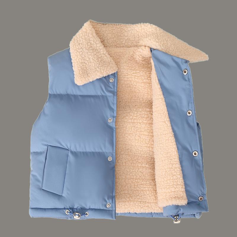 2026 Children's Fleece Vest - Girls' Autumn/Winter Warm Top Outerwear
