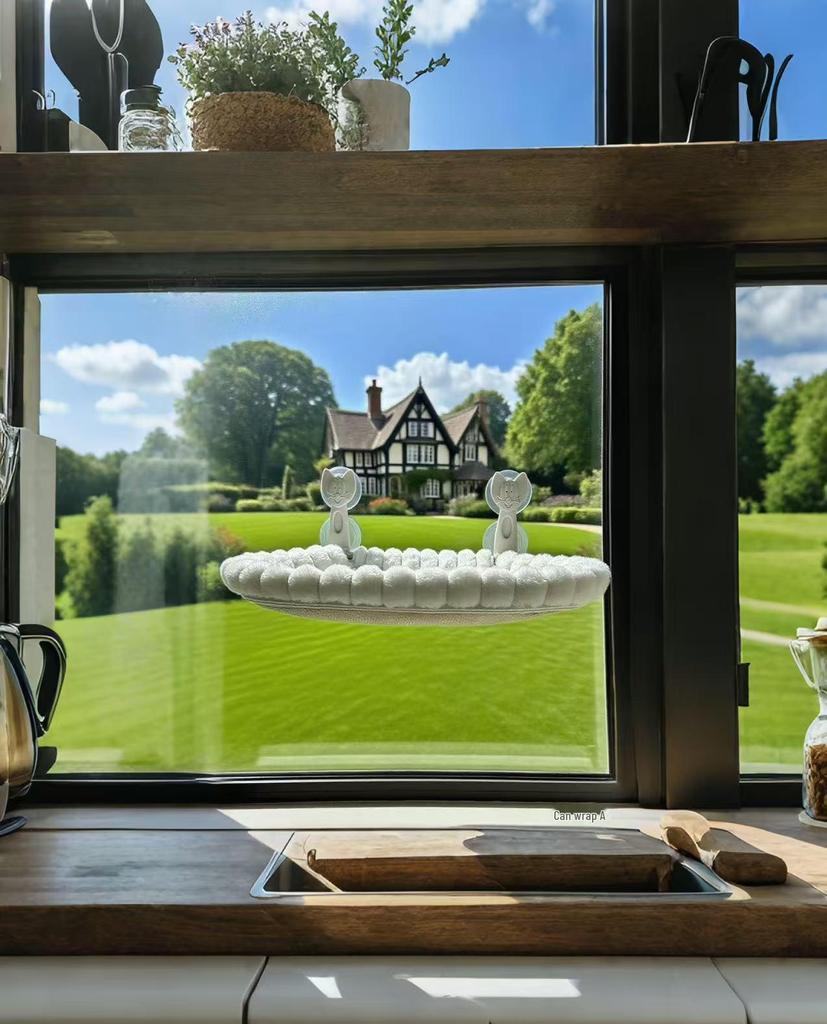 Cat Hammock Kitten Bed for Window Sill Sunbathing with Suction Cup