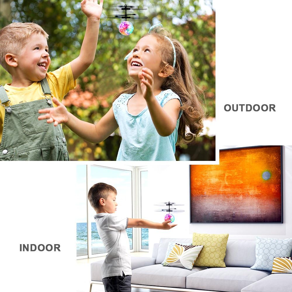 Flying Ball Luminous Flying Toy, Helicopter Aeroplane Remote Controlled Drone Children Games Outdoor Indoor Gift Birthday Christmas  Teenagers