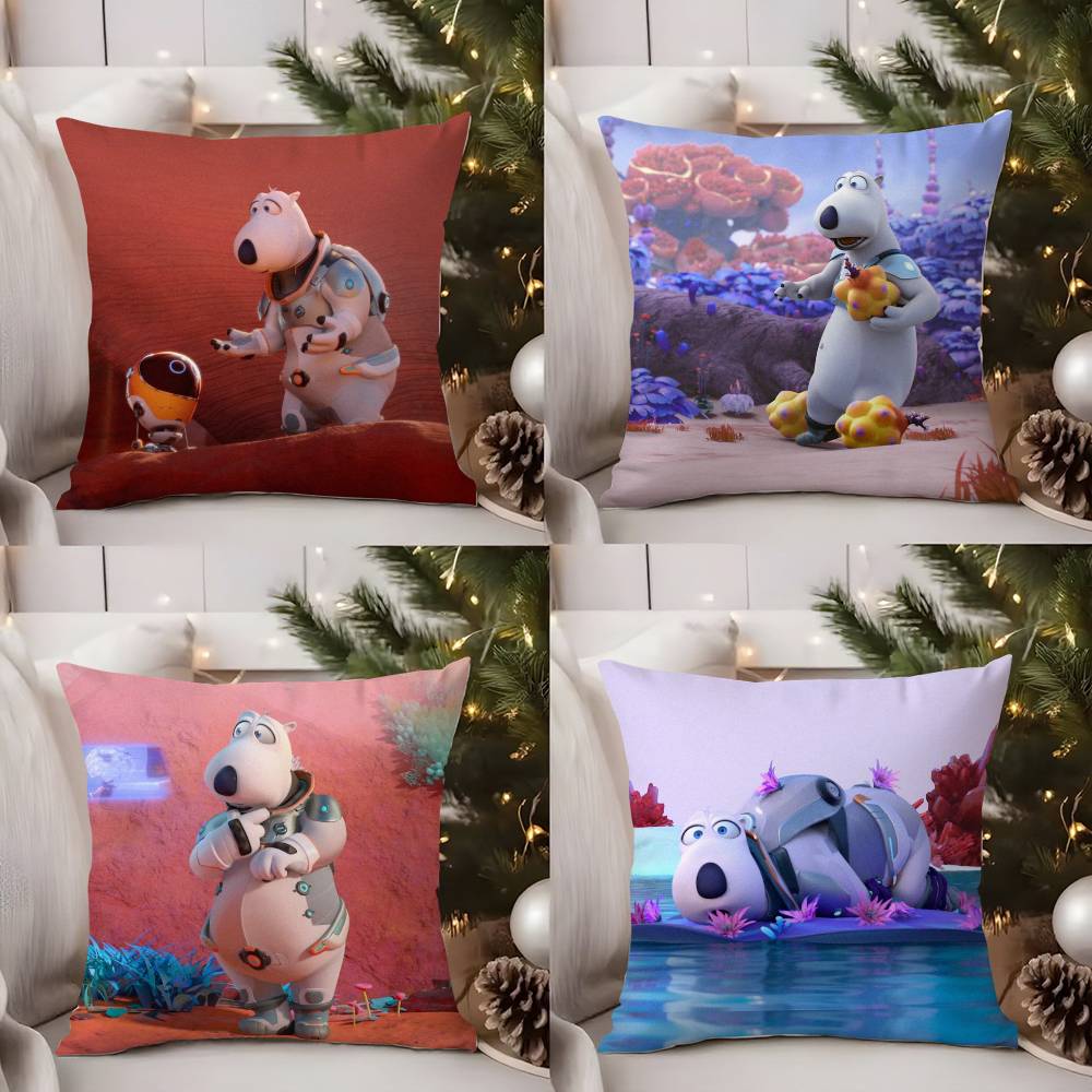 Cute B-Backkom Pillow Case Home Dorm Chair Back Short Plush Double-Sided Printing Office Nap Time Cushion Cover