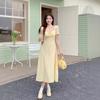 French Gentle Holiday Wind Floral Dress Women's Summer Pear-shaped Figure Waist Thin Temperament a Word Short Skirt