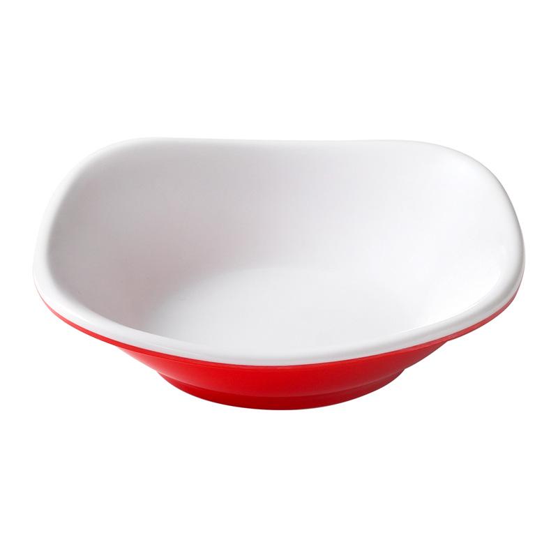 Zweifarbige Melamin-Tischware: Kleines Schalen- und Schalenset für Buffet und Grill-Dipsaucen.