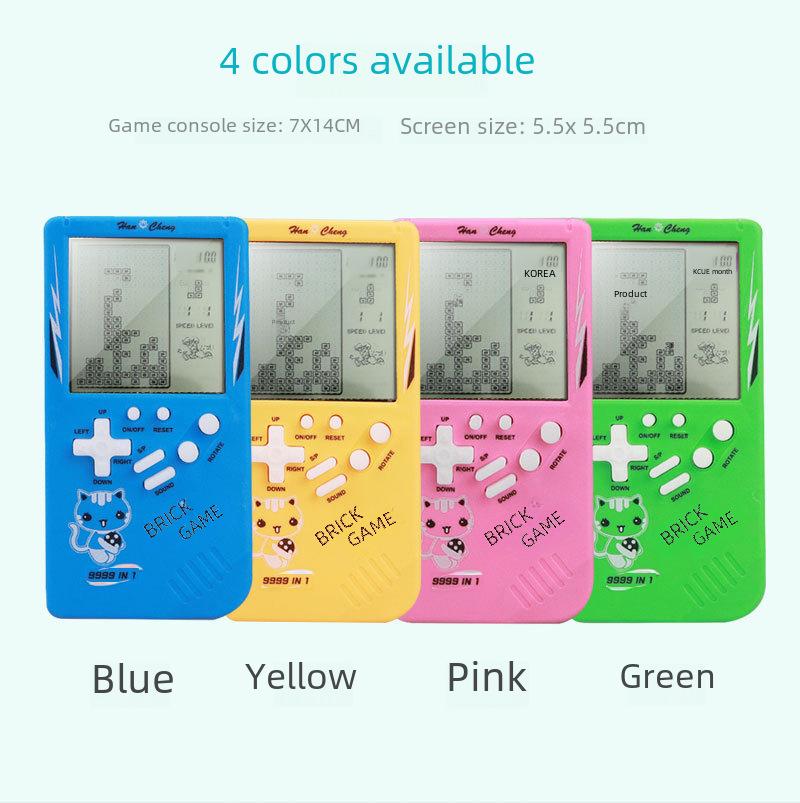 Klassische nostalgische Großbild-Tetris-Spielmaschine: Augenfreundliches pädagogisches elektronisches Spielzeug für Kinder