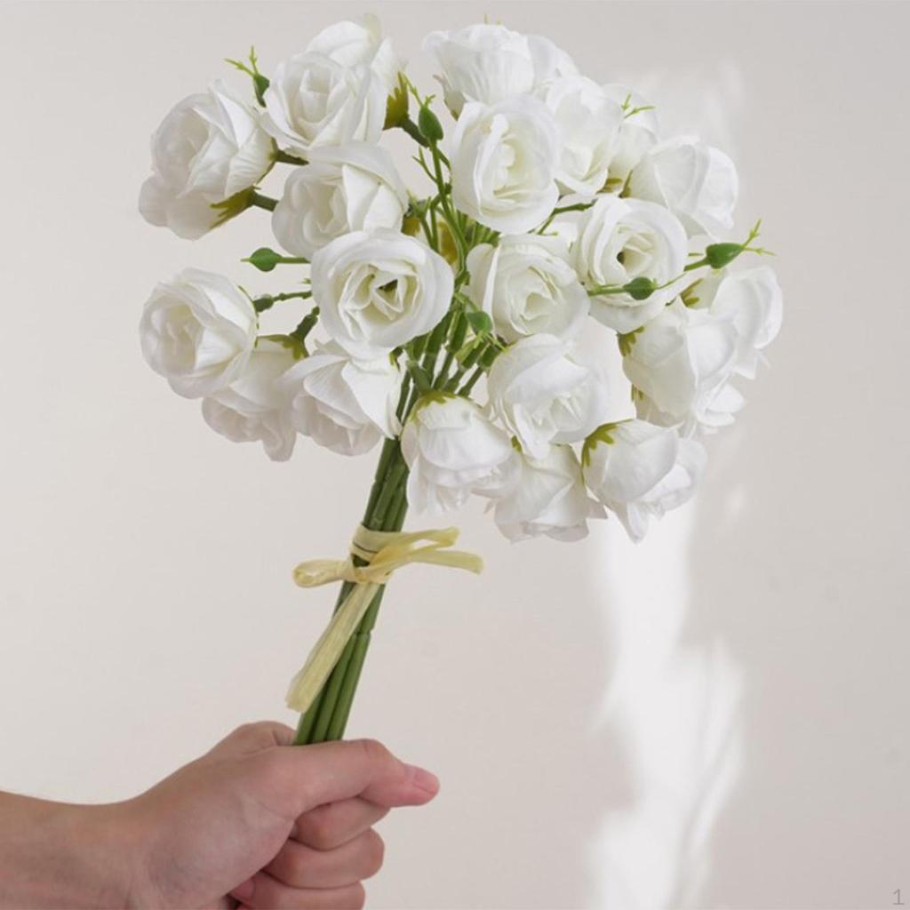 Rtificial Roses Bouquet 27 Heads 31cm Long Stem Rose Beautiful Elegant for Farmhouse Bathroom Home