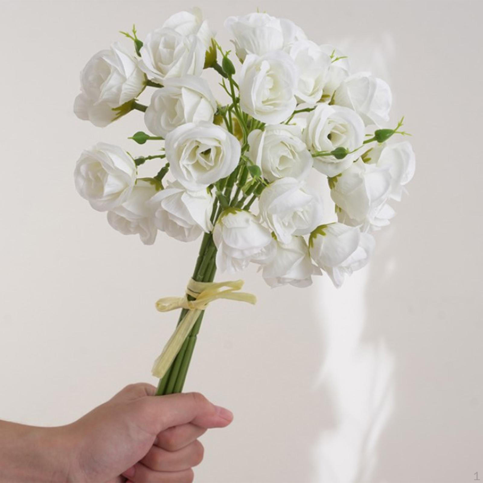 

Букет искусственных роз 27 головок 31 см длинный стебель розы красивый элегантный для фермерского дома ванная комната дом белый